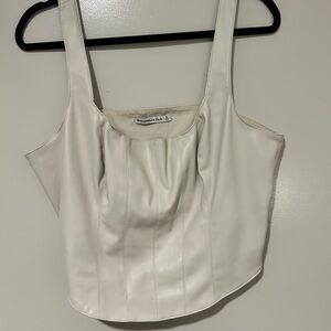 Abercrombie & Fitch Cream Crop Top